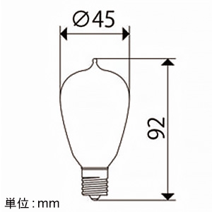 ビートソニック LED電球 側面円すい形 《EDISON》 ST45 口金E17 Black clear LED電球 側面円すい形 《EDISON》 ST45 口金E17 Black clear LDF116D 画像2