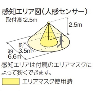 オーデリック 独立型人感センサーモード切替型 LED専用 防雨型 軒下用 天井面埋込用 埋込穴75 ダークグレー 独立型人感センサーモード切替型 LED専用 防雨型 軒下用 天井面埋込用 埋込穴75 ダークグレー OA253218P1 画像2