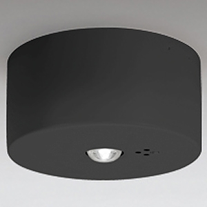 LED非常用照明器具 電池内蔵形(専用形) 直付型 低天井(〜3m)用 ハロゲン13W相当 LED一体型 昼白色 天井面取付専用 自己点検機能付 ブラック OR036319K1