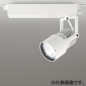 オーデリック LEDスポットライト プラグタイプ ハロゲン250W相当 LED一体型 温白色 位相制御調光型 LC214専用 レール取付専用 配光変換パネル付 オフホワイト OE033023J