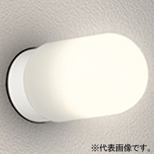 オーデリック LEDバスルームライト 防雨・防湿型 高演色LED 白熱灯器具60W相当 LED電球一般形 口金E26 電球色 壁面・天井面・傾斜面取付兼用 オフホワイト OG254766LR