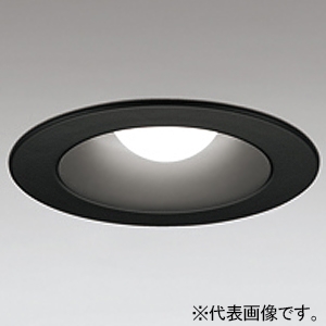 LEDベースダウンライト M形(一般型) 幅広タイプ 高演色LED 白熱灯器具60W相当 LED電球一般形 口金E26 電球色 非調光タイプ 拡散配光  埋込穴φ125 ブラック OD301080LR
