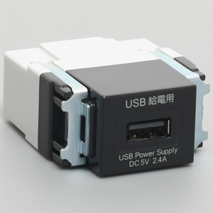 アメリカン電機 埋込USB給電コンセント USB1個口 2.4A 5V 差し込み式 知能IC搭載 黒 埋込USB給電コンセント USB1個口 2.4A 5V 差し込み式 知能IC搭載 黒 A100SB
