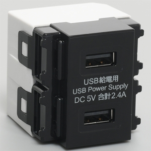 アメリカン電機 埋込USB給電コンセント USB2個口 2.4A 5V 差し込み式 知能IC搭載 黒 埋込USB給電コンセント USB2個口 2.4A 5V 差し込み式 知能IC搭載 黒 A200B