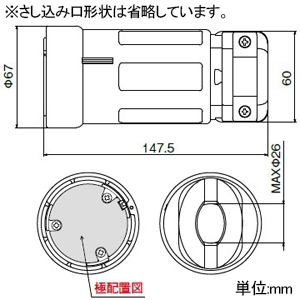 アメリカン電機 オーバーサイズコードコネクタボディ プラカバー 引掛形 接地形2P 30A 250V 圧着端子式 NEMA(L6-30)規格 オーバーサイズコードコネクタボディ プラカバー 引掛形 接地形2P 30A 250V 圧着端子式 NEMA(L6-30)規格 3324EOS-L6 画像2