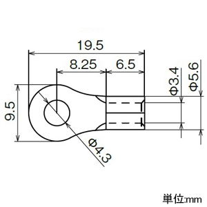 アメリカン電機 圧着端子 丸形(R形) R5.5-4 ロジウムメッキ仕様 10個入 圧着端子 丸形(R形) R5.5-4 ロジウムメッキ仕様 10個入 CR5.5-4RP 画像2