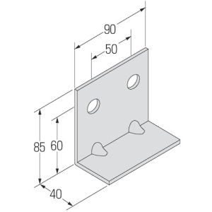 コンドーテック 自立コンピース 二つ穴 KP2-60 自立コンピース 二つ穴 KP2-60 124AKP260 画像2