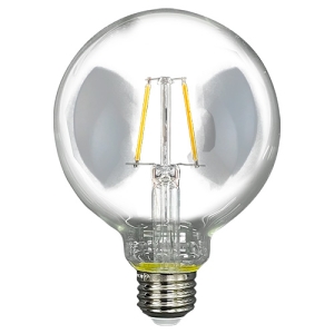 東西電気産業 LEDフィラメント電球 ボール形 G形 クリア E26口金 2700K 調光対応 白熱電球25W相当 TZG95E26C-2-100/27