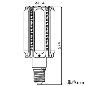 岩崎電気 【生産完了品】LEDランプ ≪LEDioc LEDライトバルブ≫ 110W 水銀ランプ400W相当・メタルハライドランプ300W相当 垂直点灯 昼白色 E39口金 LEDランプ ≪LEDioc LEDライトバルブ≫ 110W 水銀ランプ400W相当・メタルハライドランプ300W相当 垂直点灯 昼白色 E39口金 LDTS110N-G-E39 画像2