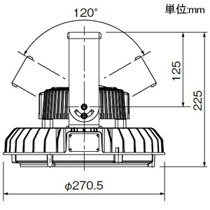 岩崎電気 LED高天井用照明器具 ≪LEDioc HIGH-BAY θ≫ 屋内・軒下用 一般形 120Wタイプ 水銀ランプ400W相当 クラス2000 広角タイプ 昼白色 クリアタイプ LED高天井用照明器具 ≪LEDioc HIGH-BAY θ≫ 屋内・軒下用 一般形 120Wタイプ 水銀ランプ400W相当 クラス2000 広角タイプ 昼白色 クリアタイプ EHWP12014W/NSAN9 画像2