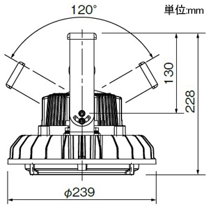 岩崎電気 LED高天井用照明器具 ≪LEDioc HIGH-BAY θ≫ 屋内・軒下用 DALI対応形 80Wタイプ 水銀ランプ250W・300W相当/メタルハライドランプ250W相当 クラス1000 広角タイプ 昼白色 クリアタイプ LED高天井用照明器具 ≪LEDioc HIGH-BAY θ≫ 屋内・軒下用 DALI対応形 80Wタイプ 水銀ランプ250W・300W相当/メタルハライドランプ250W相当 クラス1000 広角タイプ 昼白色 クリアタイプ EHWP08014W/NSAZ9 画像2