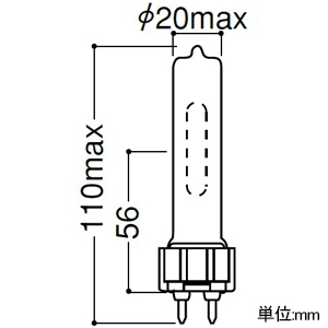 岩崎電気 セラミックメタルハライドランプ ≪セラルクスT≫ 150W 透明形 温白色 G12口金 セラミックメタルハライドランプ ≪セラルクスT≫ 150W 透明形 温白色 G12口金 MT150CE-WW/G12-2 画像2