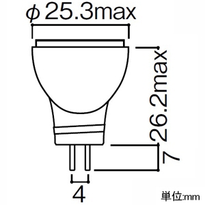 岩崎電気 ハロゲン電球 ≪アイ ダイクロクールハロゲン≫ 12V用 20W φ25mm カバーガラス付 ビーム開き10°GU4口金 ハロゲン電球 ≪アイ ダイクロクールハロゲン≫ 12V用 20W φ25mm カバーガラス付 ビーム開き10°GU4口金 JR12V20WUV/SK2GU 画像2