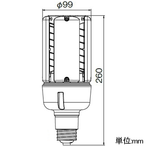 岩崎電気 LEDランプ ≪LEDioc LEDライトバルブK≫ 67W 水銀ランプ250W相当 垂直点灯 ナトリウム色 E39口金 LEDランプ ≪LEDioc LEDライトバルブK≫ 67W 水銀ランプ250W相当 垂直点灯 ナトリウム色 E39口金 LDT100-242V67L-G-E39/21 画像2