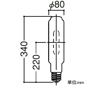 岩崎電気 メタルハライドランプ ≪アイマルチメタルランプ≫ 700W Bタイプ 透明形 BH形 白色 E39口金 メタルハライドランプ ≪アイマルチメタルランプ≫ 700W Bタイプ 透明形 BH形 白色 E39口金 MT700B/BH 画像2