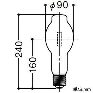 岩崎電気 高圧ナトリウムランプ ≪FECツインサンルクスエース≫ 180W FECスタータ内蔵形 拡散形 E39口金 高圧ナトリウムランプ ≪FECツインサンルクスエース≫ 180W FECスタータ内蔵形 拡散形 E39口金 NH180FTW-LS 画像2