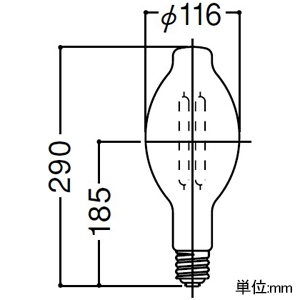 岩崎電気 高圧ナトリウムランプ ≪FECツインサンルクスエース≫ 360W FECスタータ内蔵形 拡散形 E39口金 高圧ナトリウムランプ ≪FECツインサンルクスエース≫ 360W FECスタータ内蔵形 拡散形 E39口金 NH360FTW-LS 画像2