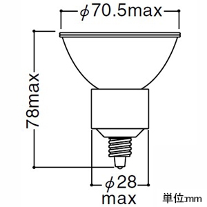 岩崎電気 ハロゲン電球 ≪アイ ダイクロクールハロゲン≫ 高出力・省電力タイプ 110V用 60W(110W形) φ70mm カバーガラス付 ビーム開き35°E11口金 ハロゲン電球 ≪アイ ダイクロクールハロゲン≫ 高出力・省電力タイプ 110V用 60W(110W形) φ70mm カバーガラス付 ビーム開き35°E11口金 JDR110V60WUV/WK7/H/E11 画像2