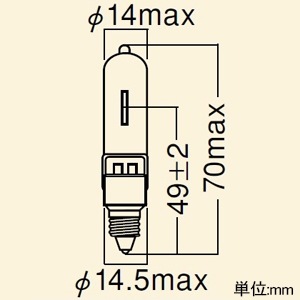 岩崎電気 ハロゲン電球 ≪アイ ハロゲンランプ≫ 110V用 150W 片口金形 クリア形 E11口金 ハロゲン電球 ≪アイ ハロゲンランプ≫ 110V用 150W 片口金形 クリア形 E11口金 JD110V150W/P/M2 画像2