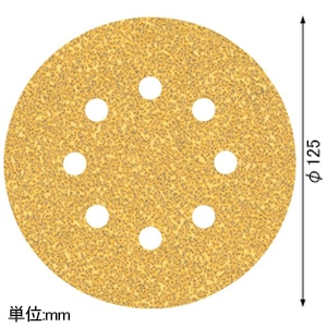 BOSCH ランダムアクションサンダーペーパー C470 マジック式 外径φ125mm 粒度#40 吸塵用8穴 5枚入 ランダムアクションサンダーペーパー C470 マジック式 外径φ125mm 粒度#40 吸塵用8穴 5枚入 2608900803 画像2