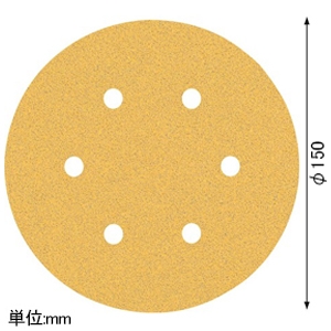 BOSCH ランダムアクションサンダーペーパー C470 マジック式 外径φ150mm 粒度#80 吸塵用6穴 5枚入 ランダムアクションサンダーペーパー C470 マジック式 外径φ150mm 粒度#80 吸塵用6穴 5枚入 2608900815 画像2