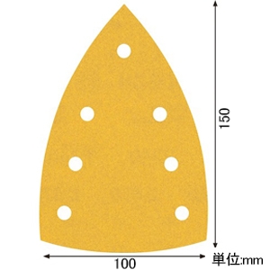 BOSCH オービタルサンダーペーパー C470 マジック式 100×150mm デルタ形 粒度#240 吸塵用7穴 10枚入 オービタルサンダーペーパー C470 マジック式 100×150mm デルタ形 粒度#240 吸塵用7穴 10枚入 2608901119 画像2