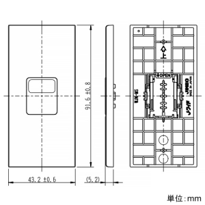 神保電器 操作板 シングル マーク付 3路・4路用 表示灯なし メタリックグレー 操作板 シングル マーク付 3路・4路用 表示灯なし メタリックグレー WJN-MS-MGY 画像3