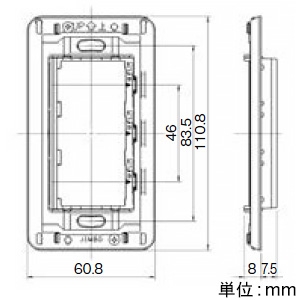 神保電器 簡易耐火枠 1連用 簡易耐火枠 1連用 WJT-1K 画像2