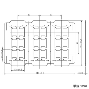 神保電器 気密パッキン スイッチ用 3連用 9(3+3+3)個口 黒 気密パッキン スイッチ用 3連用 9(3+3+3)個口 黒 WJX-S333 画像2