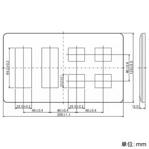 神保電器 コンセントプレート 3連用 8(3+3+2)個口 コンセントプレート 3連用 8(3+3+2)個口 WJE-332 画像2