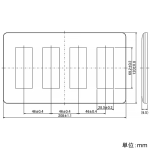 神保電器 コンセントプレート 4連用 12(3+3+3+3)個口 コンセントプレート 4連用 12(3+3+3+3)個口 WJE-3333 画像2