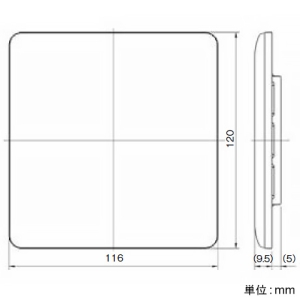 神保電器 ブランクプレート 2連用 取付枠付 ブランクプレート 2連用 取付枠付 WJ99001PW 画像2