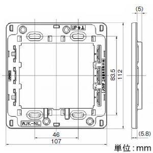神保電器 絶縁取付枠 J・ワイドコンセント専用 ナイトライト用 絶縁取付枠 J・ワイドコンセント専用 ナイトライト用 WJK-NL 画像2