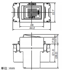 神保電器 チェック用オーロラマークスイッチ 高ワット用 12A 片切 2線式 ピュアホワイト チェック用オーロラマークスイッチ 高ワット用 12A 片切 2線式 ピュアホワイト JEC-BN-1MLCRH-PW 画像3