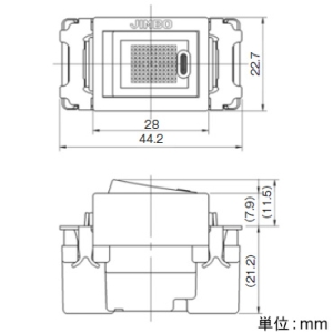 神保電器 【受注生産品】ガイド用埋込オーロラスイッチ 4路 15A 300V チョコ 【受注生産品】ガイド用埋込オーロラスイッチ 4路 15A 300V チョコ JEC-BN-4GR-C 画像3