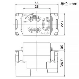 神保電器 【受注生産品】抜止接地シングルコンセント 15A 125V 接地送り端子付 チョコ 【受注生産品】抜止接地シングルコンセント 15A 125V 接地送り端子付 チョコ JEC-BN-9G-C 画像2