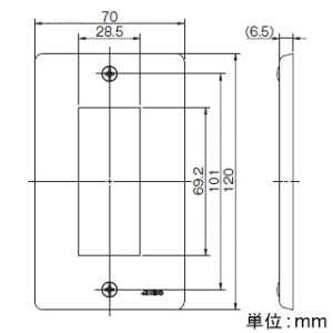 神保電器 ニューメタルプレート 1連用 ニューメタルプレート 1連用 BP-3A 画像2