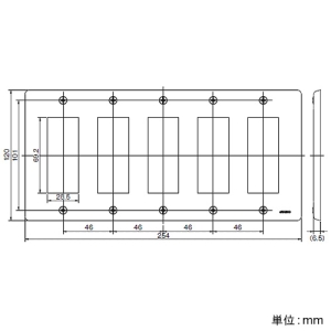 神保電器 【受注生産品】ニューメタルプレート 5連用 15(3+3+3+3+3)個口 【受注生産品】ニューメタルプレート 5連用 15(3+3+3+3+3)個口 BP-3A-5 画像2