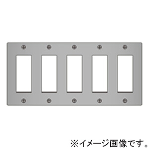 神保電器 【受注生産品】ステンレスプレート 5連用 15(3+3+3+3+3)個口 BP-3S-5