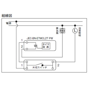 神保電器 電子式タイマスイッチ 2時間形 時間設定付 電子式タイマスイッチ 2時間形 時間設定付 JEC-BN-ETMCL2T-PW 画像2