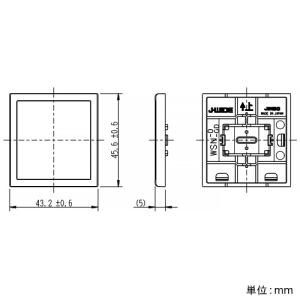 神保電器 操作板 《スリムサスト》 ダブルタイプ 表示灯なし ピュアホワイト 操作板 《スリムサスト》 ダブルタイプ 表示灯なし ピュアホワイト WSN-D-PW 画像2