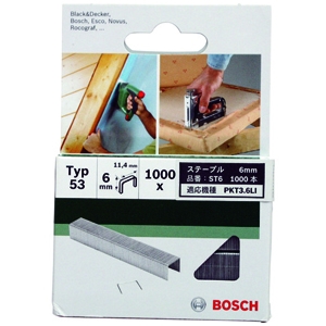 BOSCH ステープル タッカー用 6mm 1連接着1000本 ステープル タッカー用 6mm 1連接着1000本 ST6