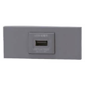 神保電器 【受注生産品】USBコンセントセット 家具・機器用 DC5V 2.4A ソリッドグレー KAG-1525