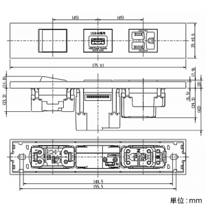 神保電器 【受注生産品】3路スイッチ+USBコンセント+接地コンセントセット 家具・機器用 ソリッドグレー 【受注生産品】3路スイッチ+USBコンセント+接地コンセントセット 家具・機器用 ソリッドグレー KAG-3582 画像2