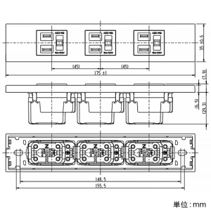 神保電器 【受注生産品】接地コンセントセット 家具・機器用 3個口 シボ加工品 ピュアホワイト 【受注生産品】接地コンセントセット 家具・機器用 3個口 シボ加工品 ピュアホワイト KAG-3703 画像2