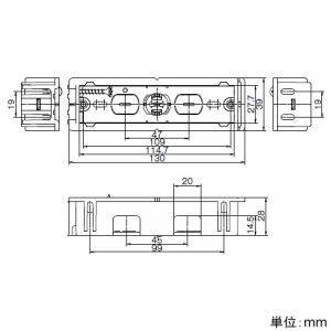 神保電器 スライドボックス 機器用 2個口用 スライドボックス 機器用 2個口用 SB-K2 画像2