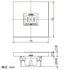 神保電器 扉付コンセントセット ホテル向け 15A 125V ソリッドグレー 扉付コンセントセット ホテル向け 15A 125V ソリッドグレー HTL-1507 画像4