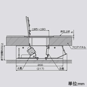 TERADA(寺田電機製作所) バリアフリー対応コンセント ボックス+プレート フリーアクセスフロア用 CECシリーズ シルバーメタリック バリアフリー対応コンセント ボックス+プレート フリーアクセスフロア用 CECシリーズ シルバーメタリック CEC70000 画像3