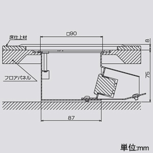 TERADA(寺田電機製作所) 【受注生産品】コンセントボックス ≪テラコン≫ ボックス+プレート 各社フロアパネル対応 SBBシリーズ フリーアクセスフロア用 シャンパンゴールド 【受注生産品】コンセントボックス ≪テラコン≫ ボックス+プレート 各社フロアパネル対応 SBBシリーズ フリーアクセスフロア用 シャンパンゴールド SBB70000M020 画像3