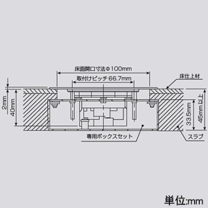 TERADA(寺田電機製作所) 低床用フロアコンセント丸形プレート器具 ≪テラコン≫ プレート+CAT5E×1 LSF60シリーズ 電線管床工事用 ゴールド 低床用フロアコンセント丸形プレート器具 ≪テラコン≫ プレート+CAT5E×1 LSF60シリーズ 電線管床工事用 ゴールド LSF6095GD 画像4